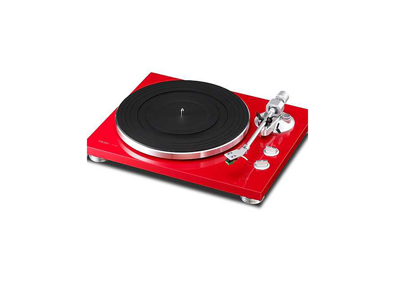 Roter Plattenspieler von Teac Modell TN-300 erhältlich im Hifi-Studio von Singer Hi-Fi & TV